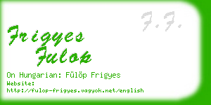 frigyes fulop business card